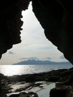 Isle of Rum from Prince Charlie's Cave